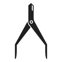 vetor simples do ícone da ferramenta aço manicure. esmalte de pedicure