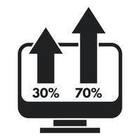 vetor simples de ícone de enquete online. voto de escolha