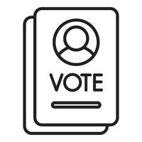 votar o vetor de contorno do ícone do candidato. pesquisa eleitoral