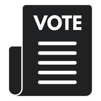 voto vetor simples de ícone de papel. eleição democrática