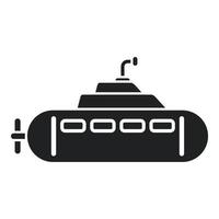 vetor simples do ícone do brinquedo submarino. veículo bonito