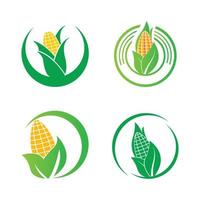 design de logotipo de ilustração vetorial de ícone de milho vetor