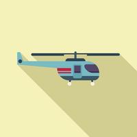 vetor plano de ícone de transporte de helicóptero de resgate. guarda aéreo