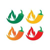 ícone de pimenta vermelha, design de ilustração vetorial de logotipo vetor