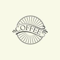 etiqueta do logotipo retrô vintage da marca de café vetor