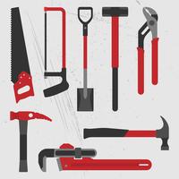 Conjunto de ferramentas manuais de construção vetor