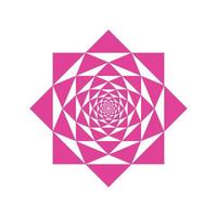 arte de vetor de flor de lótus geométrica rosa abstrata.