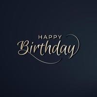 tipografia de feliz aniversário para design de cartão vetor