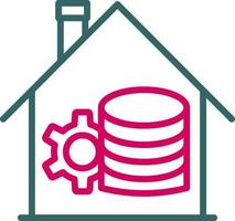 ícone de vetor de data warehouse