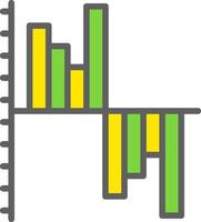 gráfico de vetor de ícone de Gantt