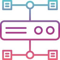 ícone de vetor de computação em cluster