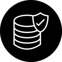 ícone de vetor de proteção de banco de dados