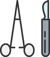 ícone de vetor de ferramentas de cirurgião