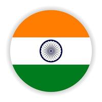 bandeira redonda da Índia. ilustração vetorial. vetor