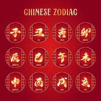 design de ilustração do zodíaco chinês vetor