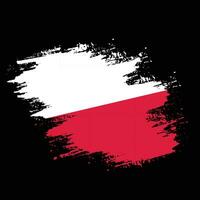 bandeira abstrata do grunge da polônia vetor