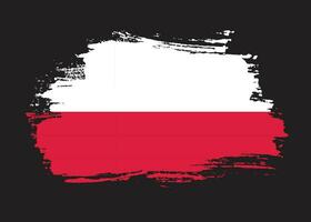 novo vetor de bandeira grunge da polônia angustiado