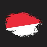 vetor de bandeira vintage de efeito de textura indonésia