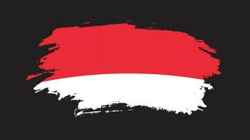 novo vetor de bandeira da indonésia de textura grunge