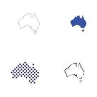design de ilustração do logotipo do mapa da austrália vetor