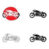 design de ilustração vetorial de ícone de moto vintage vetor