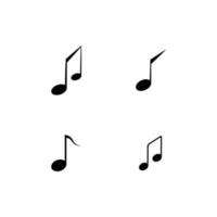 design de ilustração de ícone de nota musical vetor