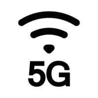 projeto de ilustração de ícone de sinal 5g vetor