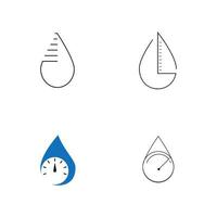 design de ilustração de logotipo de hidrômetro simples vetor