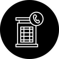 ícone de vetor de cabine telefônica