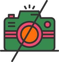 proibir ícone de vetor de câmera