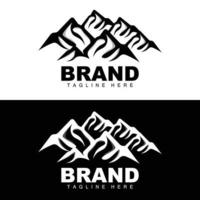 logotipo da montanha, alpinismo vetorial, aventura, design para escalada, equipamento de escalada e marca com logotipo da montanha vetor