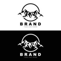 logotipo da montanha, alpinismo vetorial, aventura, design para escalada, equipamento de escalada e marca com logotipo da montanha vetor