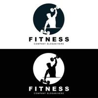 logotipo da academia, vetor de logotipo de fitness, design adequado para fitness, equipamentos esportivos, saúde corporal, marcas de produtos de suplementos corporais