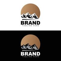 logotipo da montanha, alpinismo vetorial, aventura, design para escalada, equipamento de escalada e marca com logotipo da montanha vetor