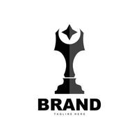 design de logotipo de troféu, vetor de troféu de campeonato vencedor do prêmio, marca de sucesso