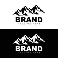 logotipo da montanha, alpinismo vetorial, aventura, design para escalada, equipamento de escalada e marca com logotipo da montanha vetor