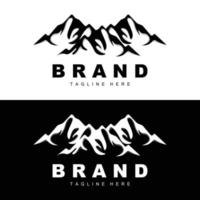 logotipo da montanha, alpinismo vetorial, aventura, design para escalada, equipamento de escalada e marca com logotipo da montanha vetor