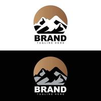 logotipo da montanha, alpinismo vetorial, aventura, design para escalada, equipamento de escalada e marca com logotipo da montanha vetor