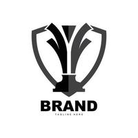 design de logotipo de troféu, vetor de troféu de campeonato vencedor do prêmio, marca de sucesso