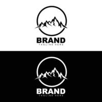 logotipo da montanha, alpinismo vetorial, aventura, design para escalada, equipamento de escalada e marca com logotipo da montanha vetor