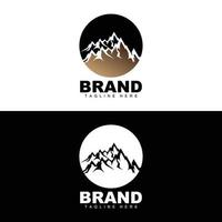 logotipo da montanha, alpinismo vetorial, aventura, design para escalada, equipamento de escalada e marca com logotipo da montanha vetor