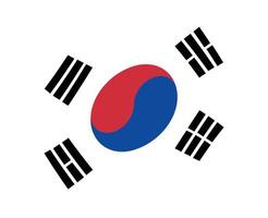 bandeira nacional da coreia do sul - ícone de cor plana. vetor