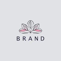 modelo de design de logotipo de flor vetor
