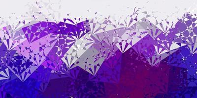 pano de fundo vector roxo claro com triângulos, linhas.