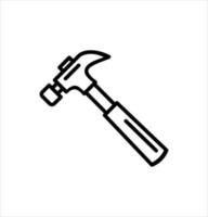 modelo de logotipo de ilustração vetorial de ícone de martelo para muitos propósitos. isolado no fundo branco. vetor