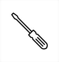 modelo de logotipo de ilustração vetorial de ícone de chave de fenda para muitos propósitos. isolado no fundo branco. vetor
