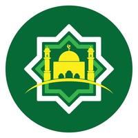 ícone plano do logotipo do Islã vetor