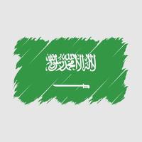 vetor de escova de bandeira da arábia saudita