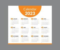 calendário 2023, calendário 2024 semana início segunda-feira arquivo vetorial de modelo de cenografia corporativa. vetor