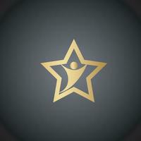 modelo de estoque de design de logotipo de estrela. ícone do vetor estrela